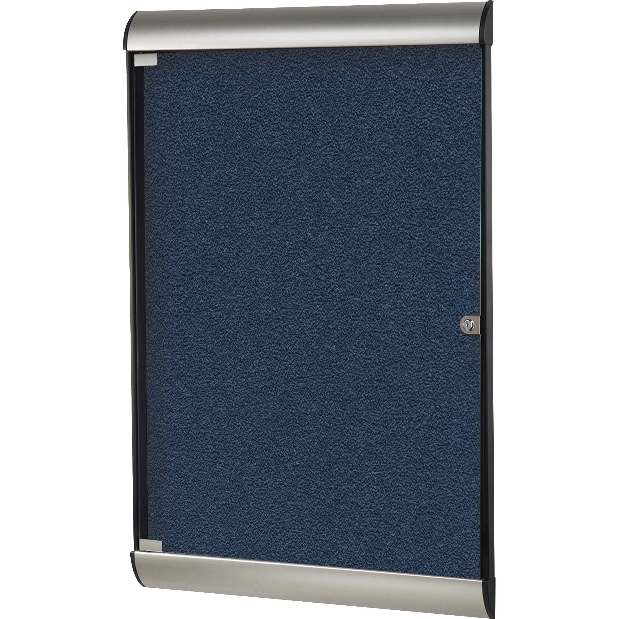 Ghent Silhouette Enclosed with 195 Navy Vinyl Tackboard