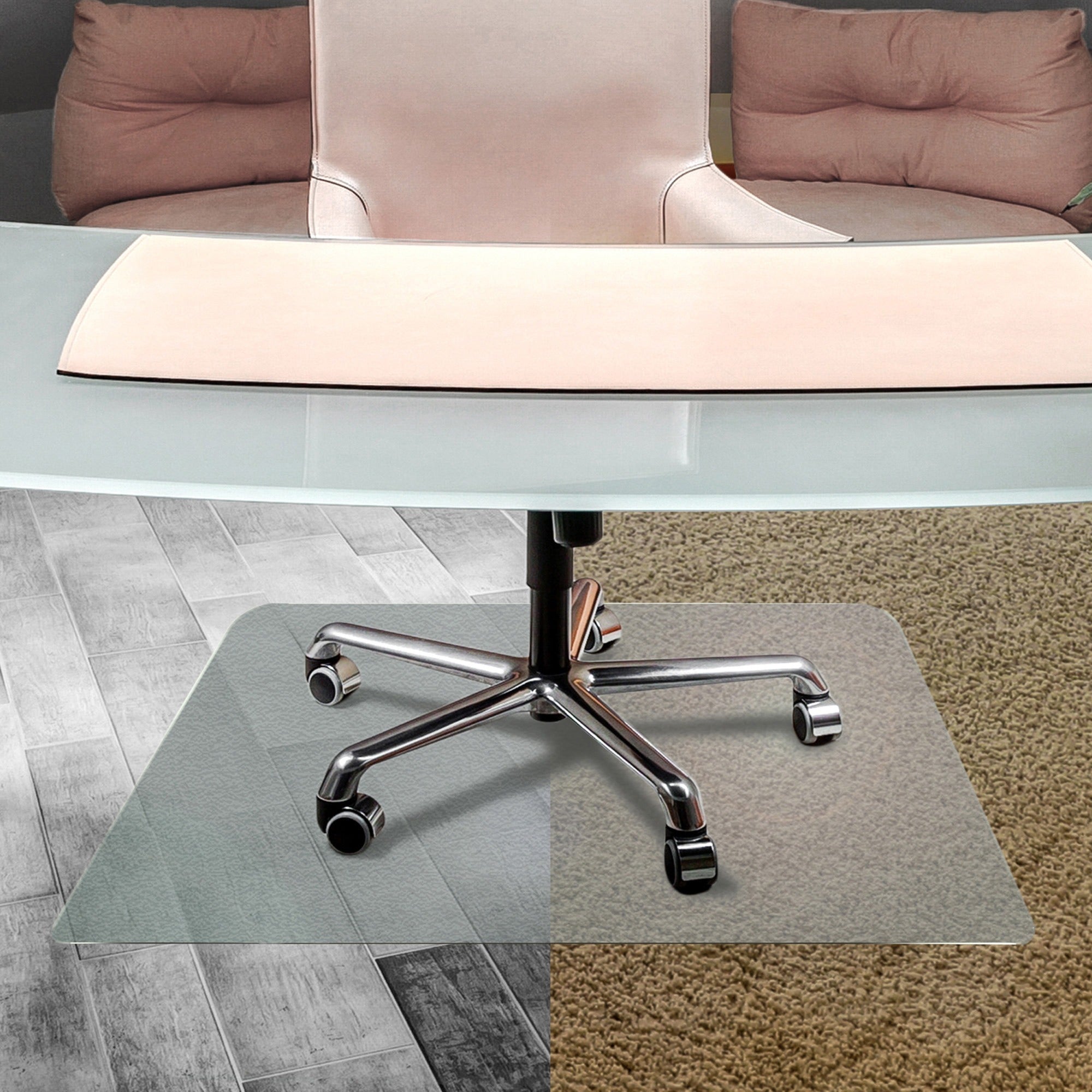 Floortex Cleartex Unomat&reg; Anti-Slip Rectangular Chair Mat Hard Floors and Carpet Tiles - Hard Floor, Home, Office - 60" Length x 48" Width x 0.075" Depth x 0.075" Thickness - Rectangular - Polycarbonate - Clear - 1 Each - TAA Compliant