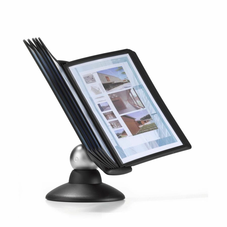Desktop - 10 Panels - Support Letter 8.50" x 11" Media - Adjustable Viewing Angle, Rugged, Environmentally Friendly, 360&deg; Swivel Base, Non Expandable, Dual Sided - 1 Each