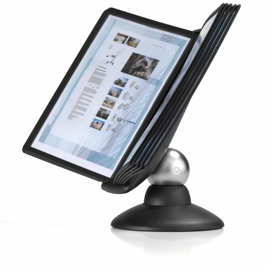 Desktop - 10 Panels - Support Letter 8.50" x 11" Media - Adjustable Viewing Angle, Rugged, Environmentally Friendly, 360&deg; Swivel Base, Non Expandable, Dual Sided - 1 Each