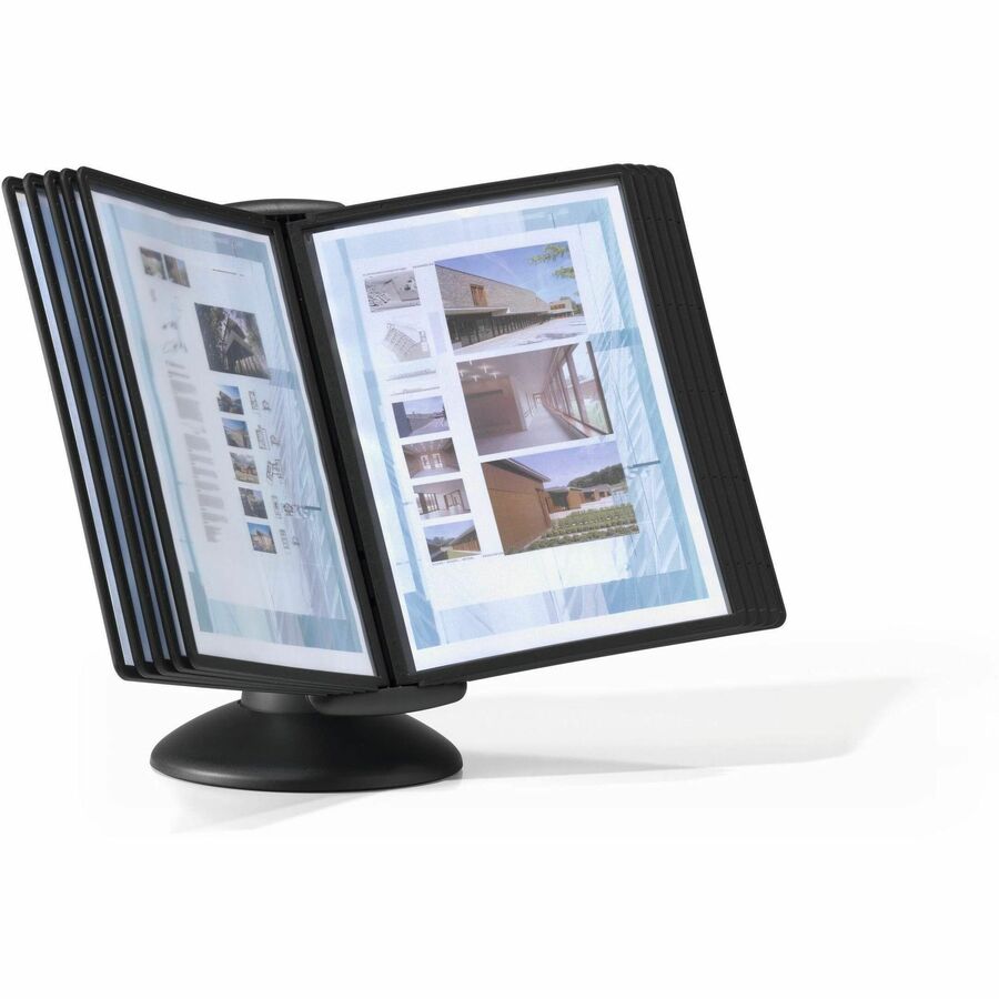 Desktop - 10 Panels - Support Letter 8.50" x 11" Media - Adjustable Viewing Angle, Rugged, Environmentally Friendly, 360&deg; Swivel Base, Non Expandable, Dual Sided - 1 Each