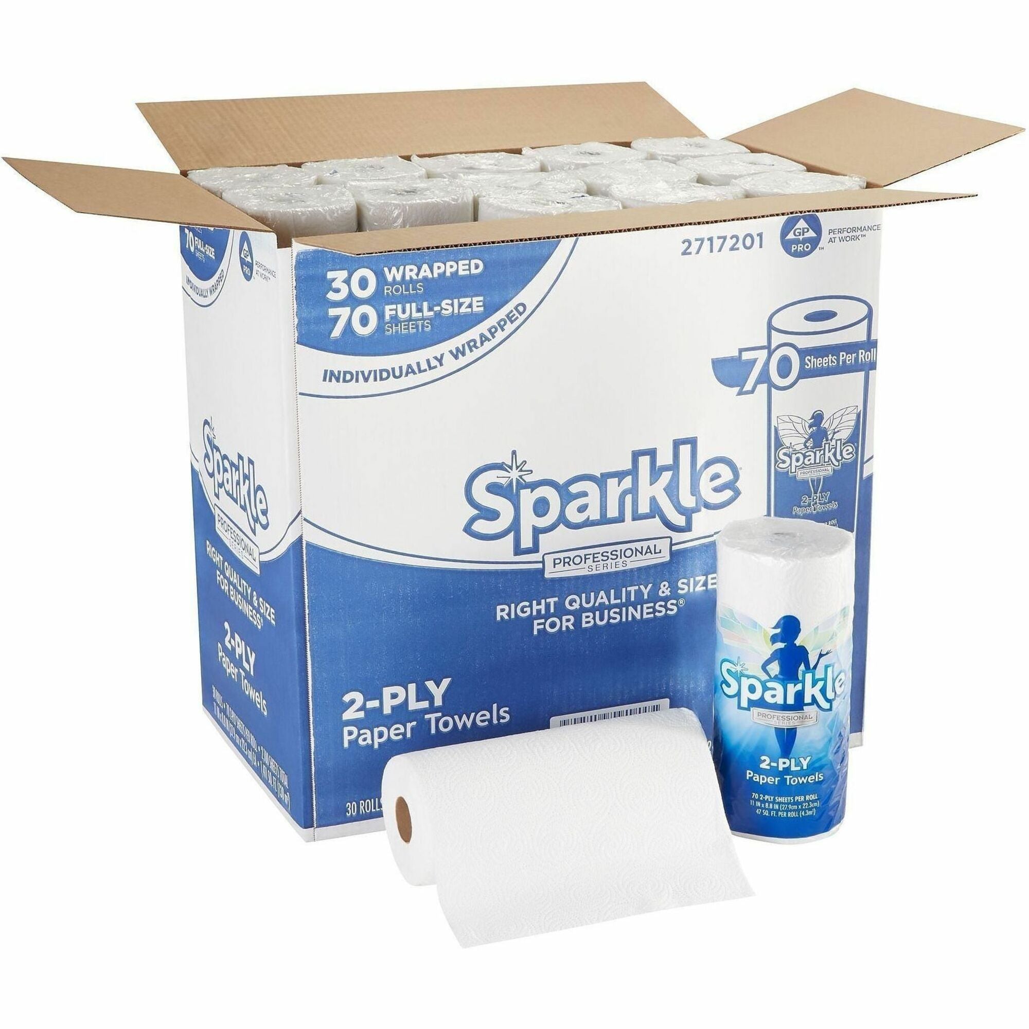 2 Ply - 8.80" Width x 11" Length - 70 Sheets/Roll - White - Paper - 1 Roll