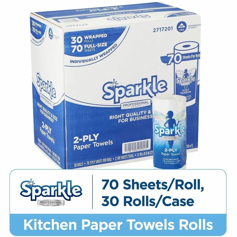 2 Ply - 8.80" Width x 11" Length - 70 Sheets/Roll - White - Paper - 1 Roll