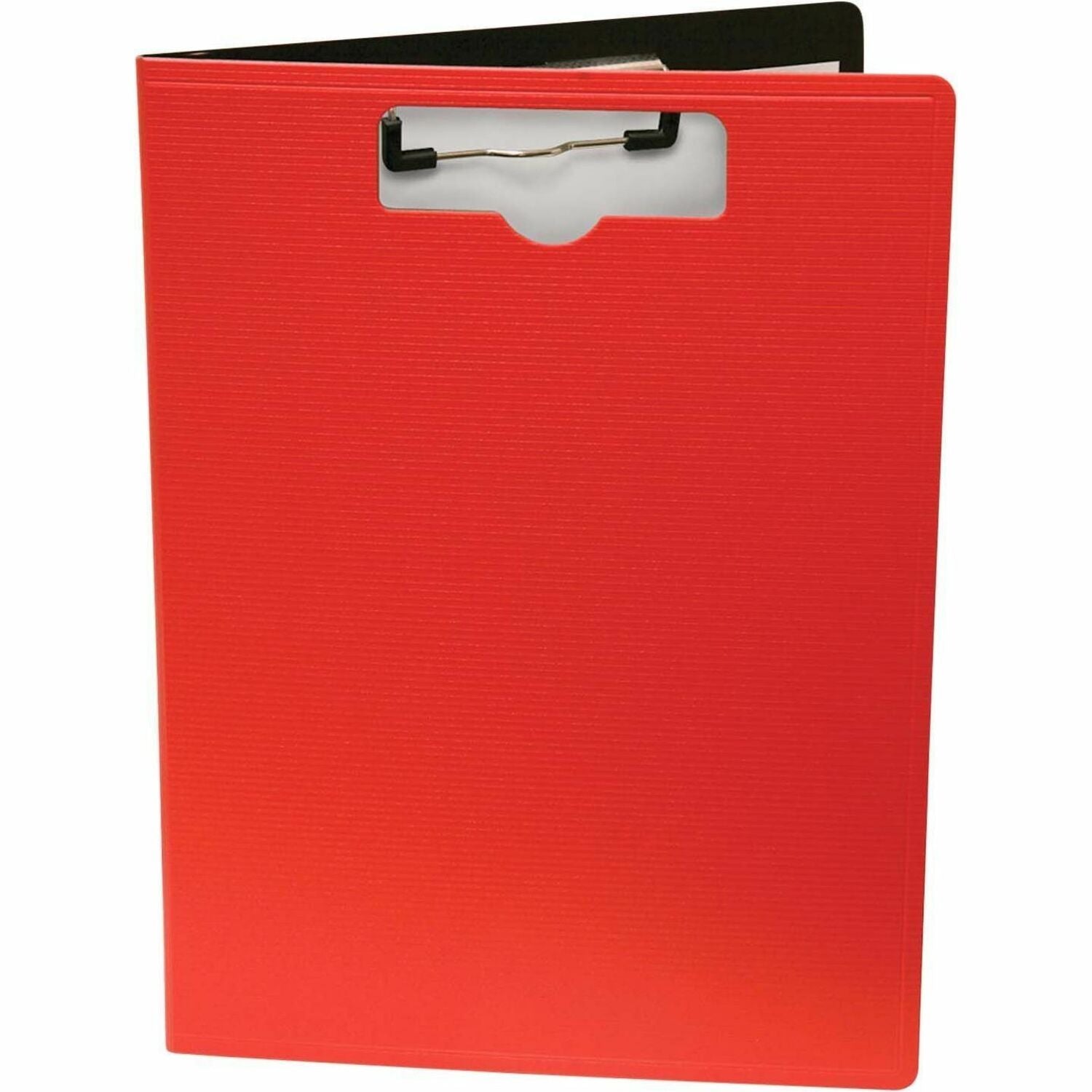 0.50" Clip Capacity - Top Opening - 8 1/2" x 11" Sheet Size - Red - 1 Each