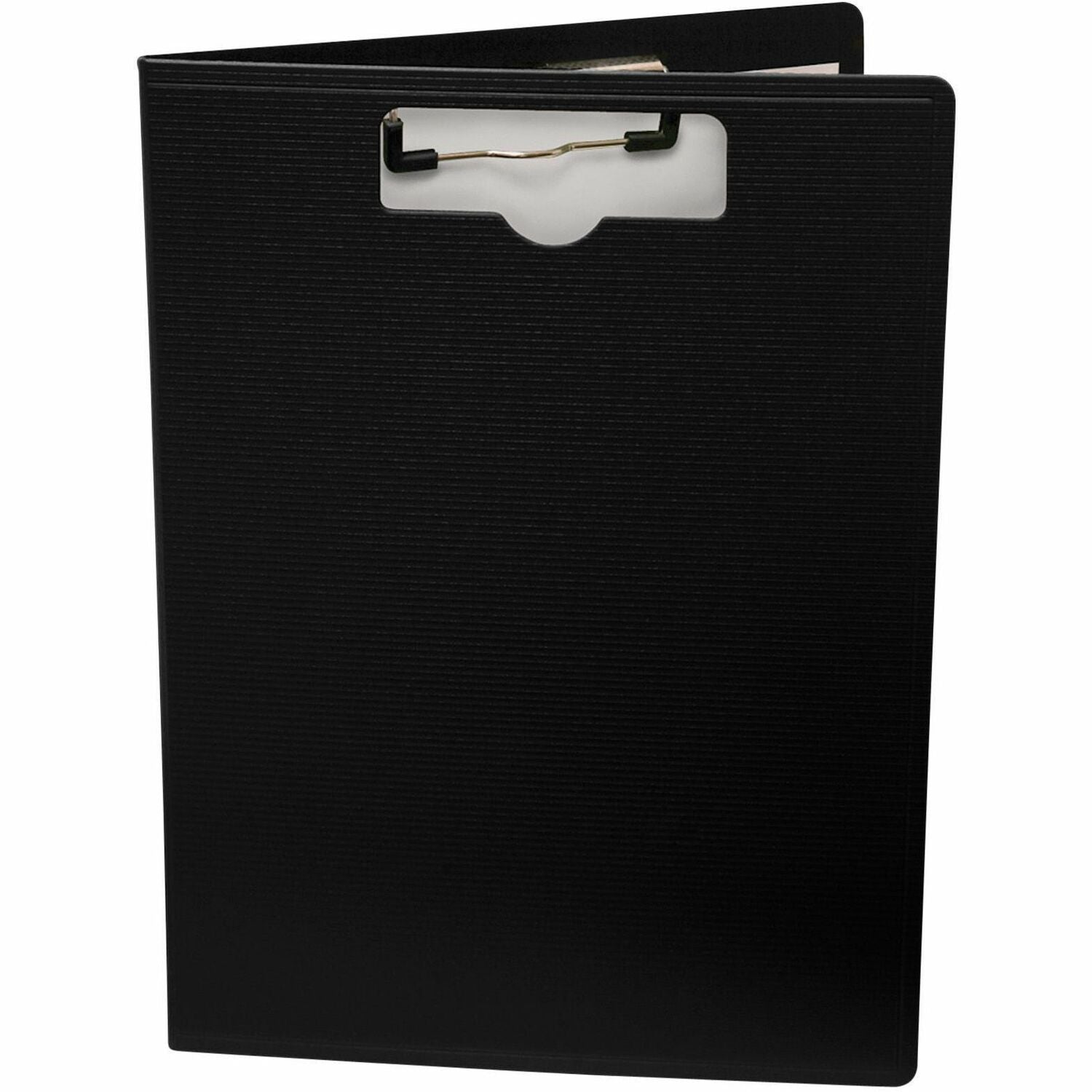 0.50" Clip Capacity - Top Opening - 8 1/2" x 11" Sheet Size - Black - 1 Each