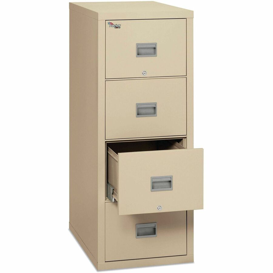 FireKing Patriot Series 2-Drawer Vertical File Cabinet, 17.7" W x 25" D x 27.7" H, Parchment, Steel, 1 Each