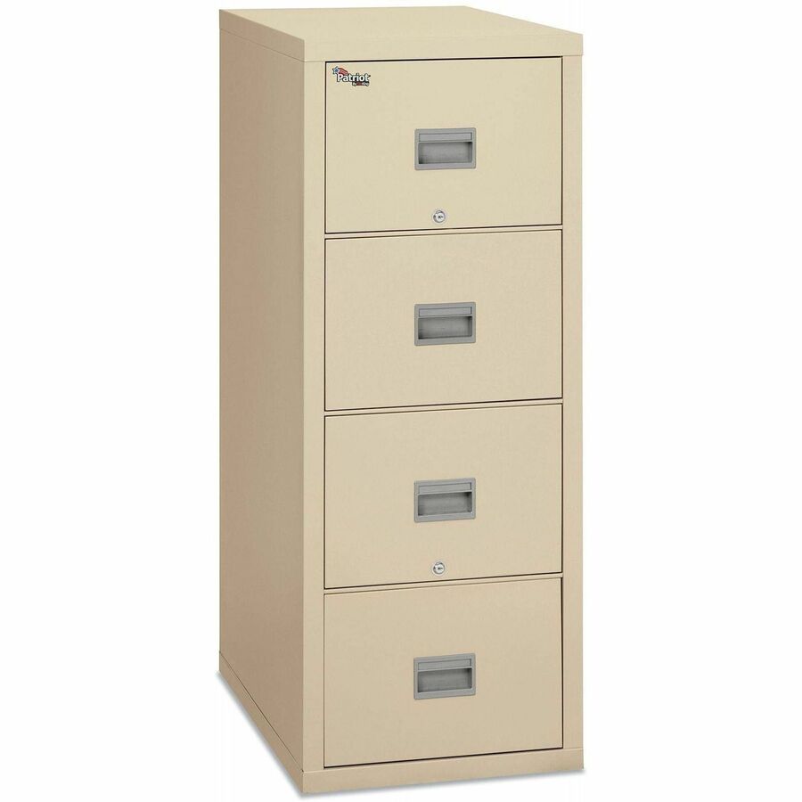 FireKing Patriot Series 2-Drawer Vertical File Cabinet, 17.7" W x 25" D x 27.7" H, Parchment, Steel, 1 Each