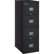 FireKing Patriot Series 4-Drawer Vertical File Cabinet, Legal Size, 20.8" W x 31.6" D x 52.8" H, Black, 1 Each