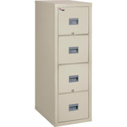 FireKing Patriot Series 4-Drawer Vertical Fire File Cabinet, Legal Size, 20.8" W x 31.6" D x 52.8" H, Parchment, Steel/Gypsum, 1 Each