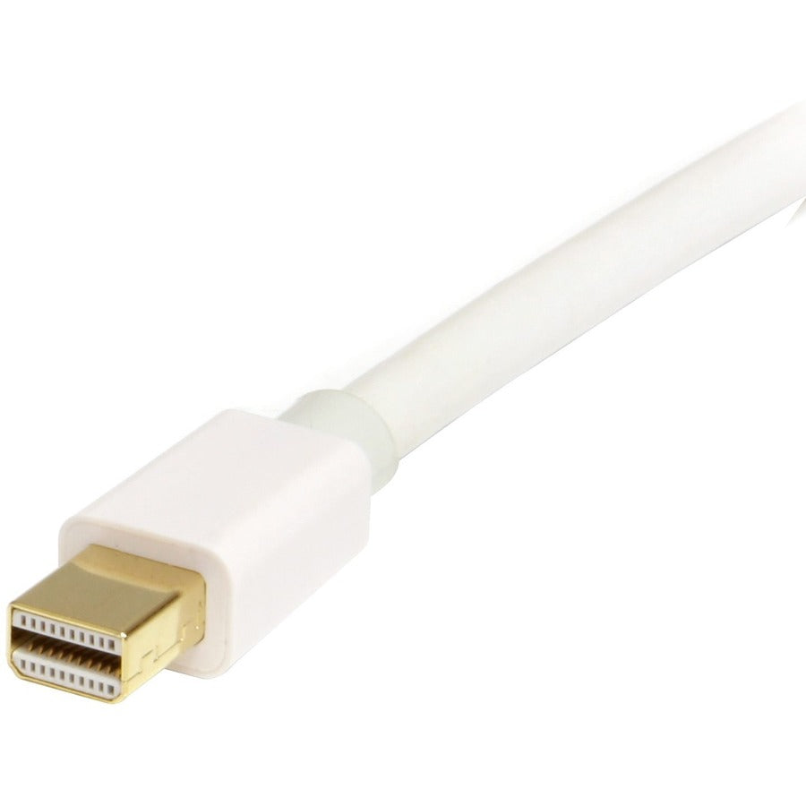 StarTech.com Mini DisplayPort to DisplayPort Cable, 3.28 ft, 32 AWG, Gold Plated, White, 1 Each