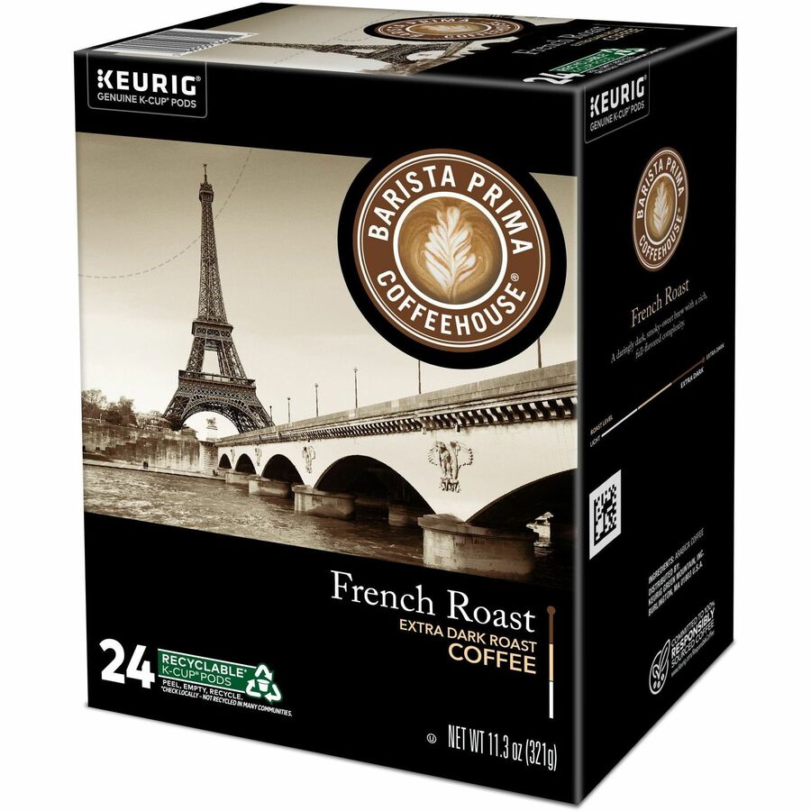 Compatible with Keurig Brewer - Regular - French - K-Cup, Pod - Barista, Arabica - Kosher - 24 / Box