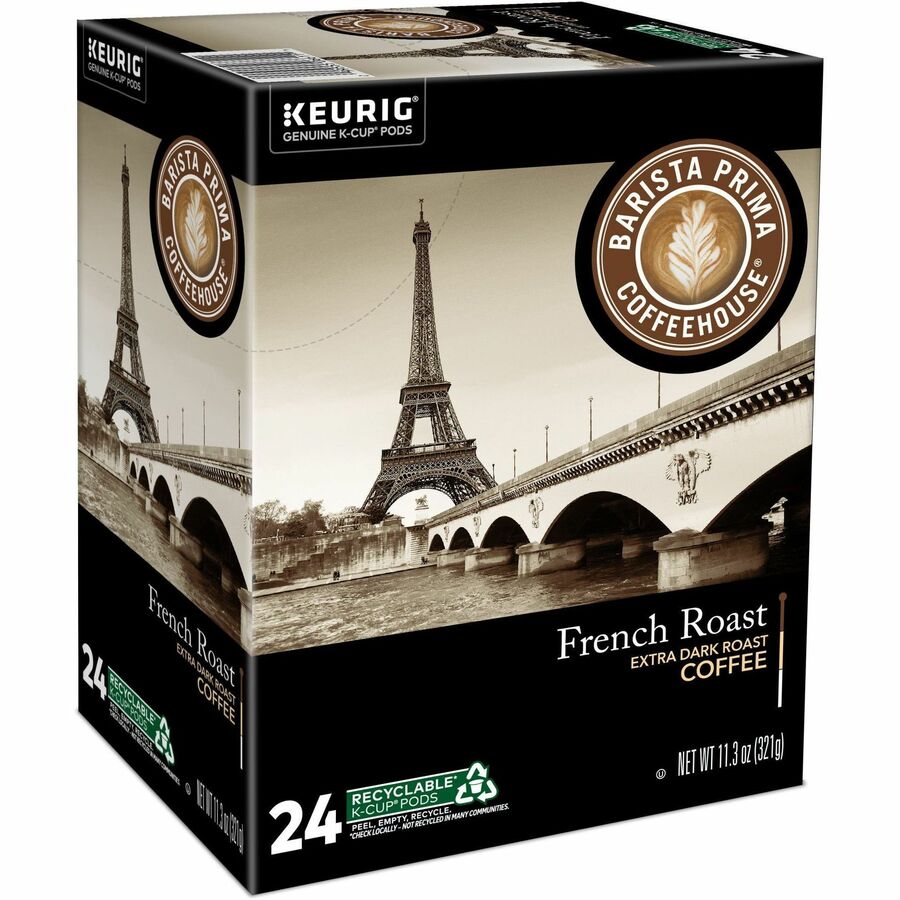 Compatible with Keurig Brewer - Regular - French - K-Cup, Pod - Barista, Arabica - Kosher - 24 / Box