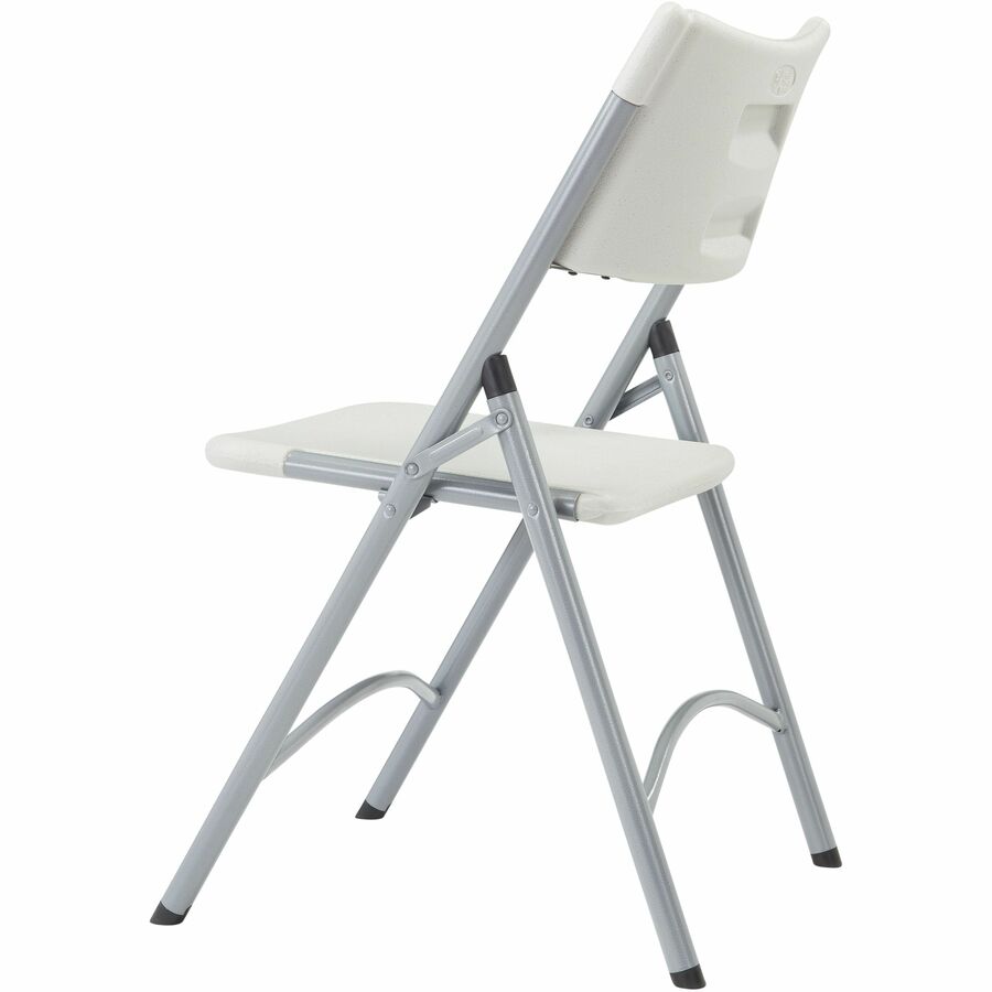 NPS® 600 Series Heavy Duty Plastic Folding Chair, Pack of 4, Surface Color: Speckled Grey, Frame Color: Textured Grey