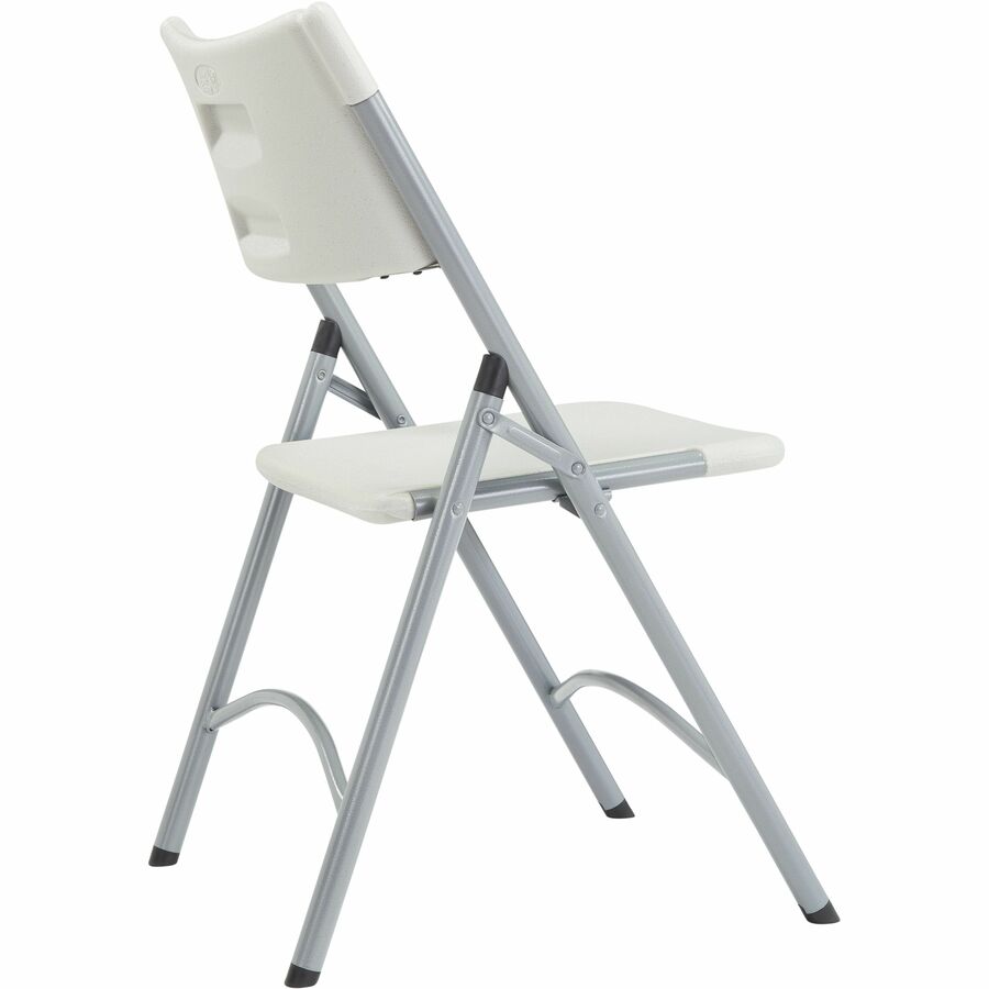NPS® 600 Series Heavy Duty Plastic Folding Chair, Pack of 4, Surface Color: Speckled Grey, Frame Color: Textured Grey