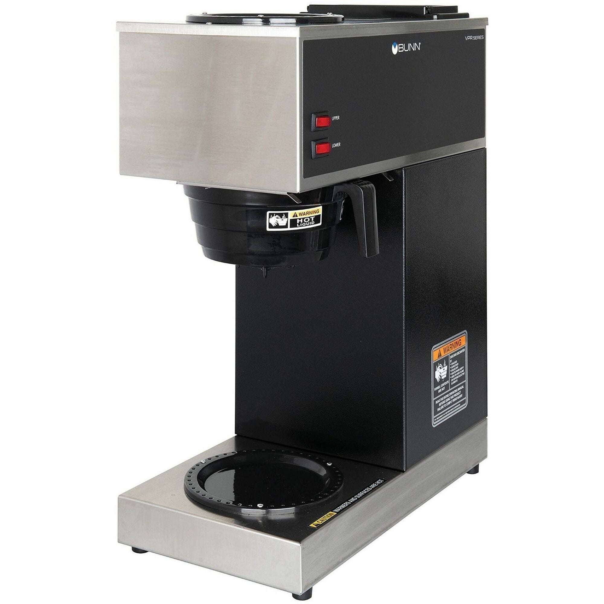 1575 W - 1.22 gal - 12 Cup(s) - Multi-serve - Black - Stainless Steel Body - Glass Carafe