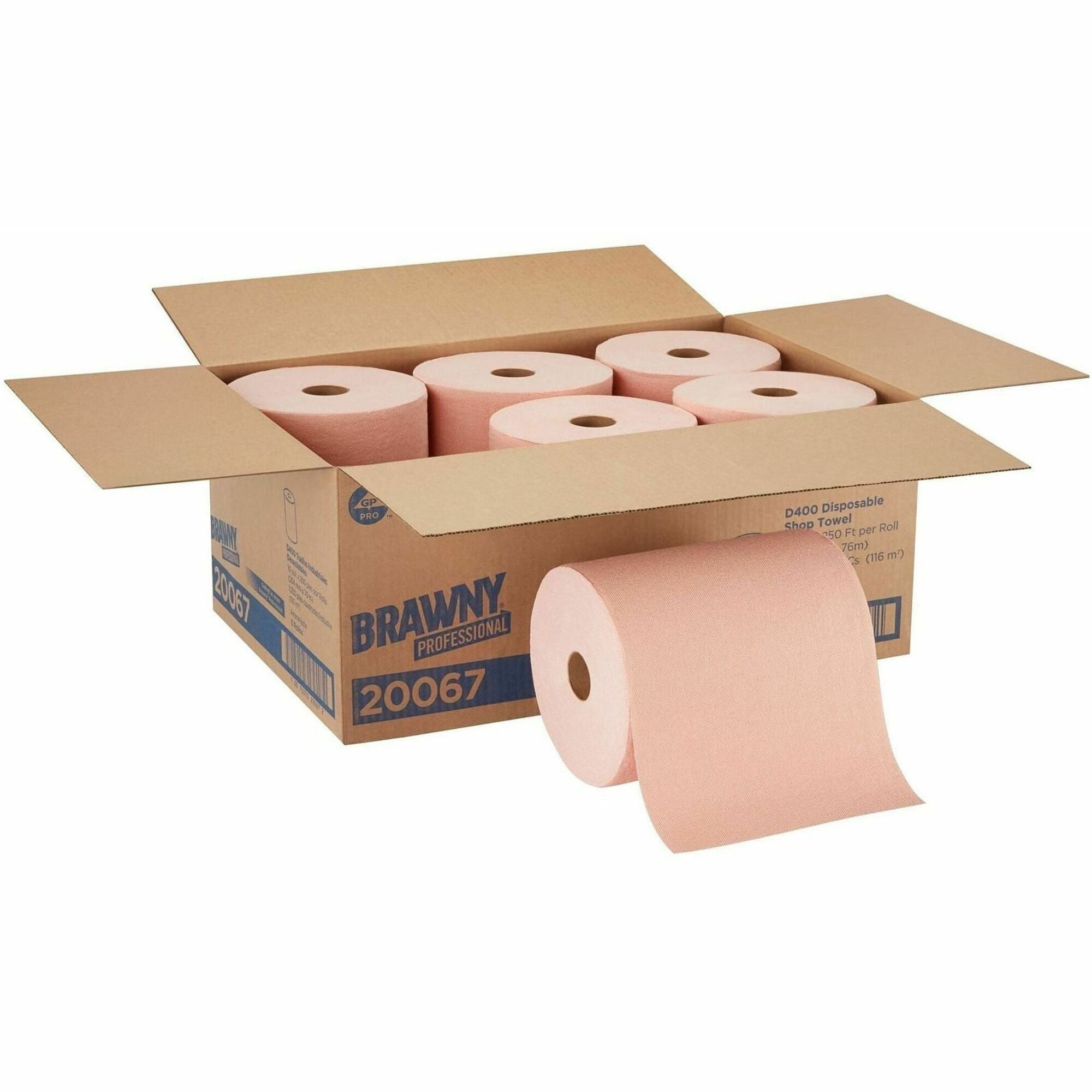 10" Width x 20.83 ft Length - Orange - 6 / Case