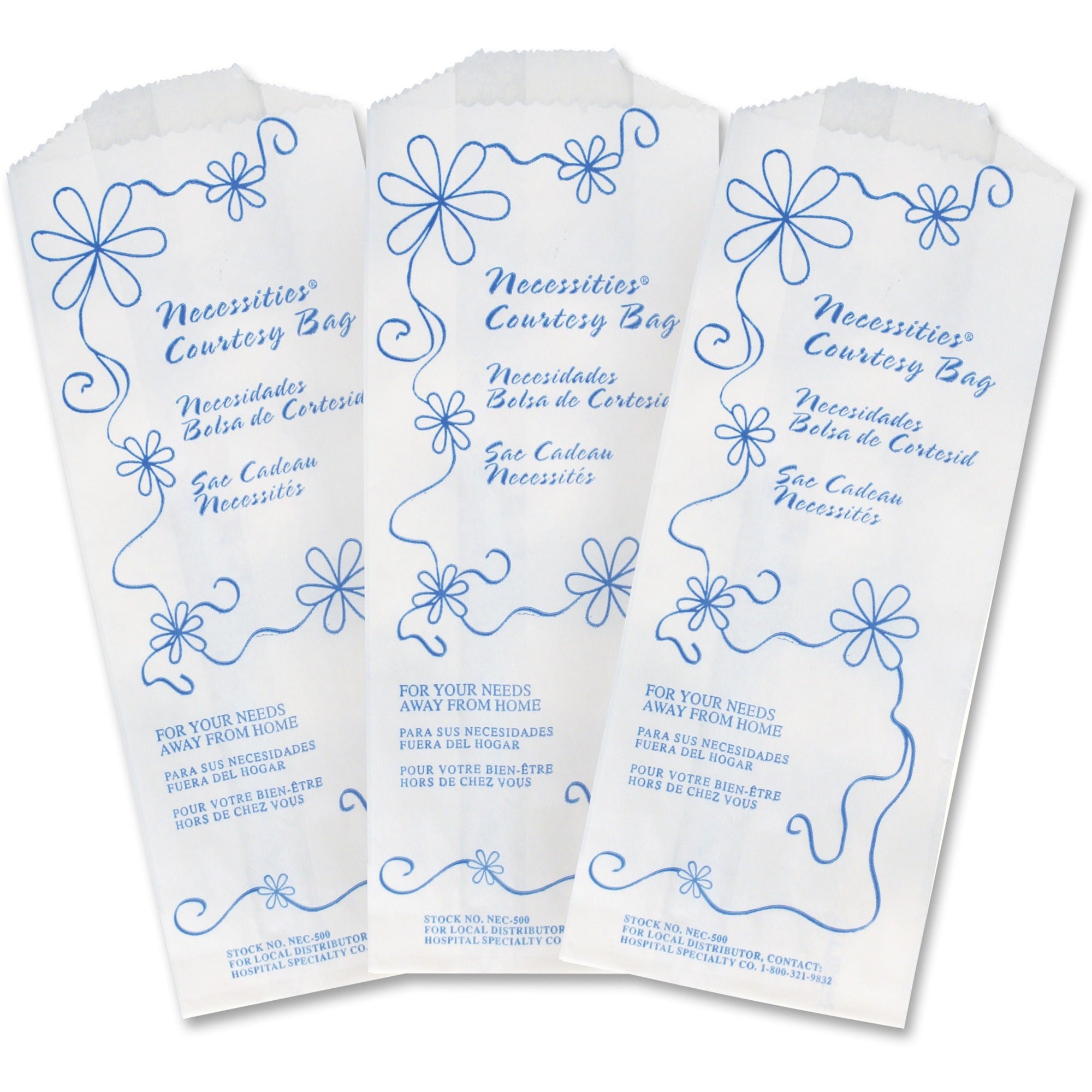 7.75" Length x 3" Width x 1.50" Depth - White - Paper - Disposal, Home, Restroom, Sanitary - 500 / Carton