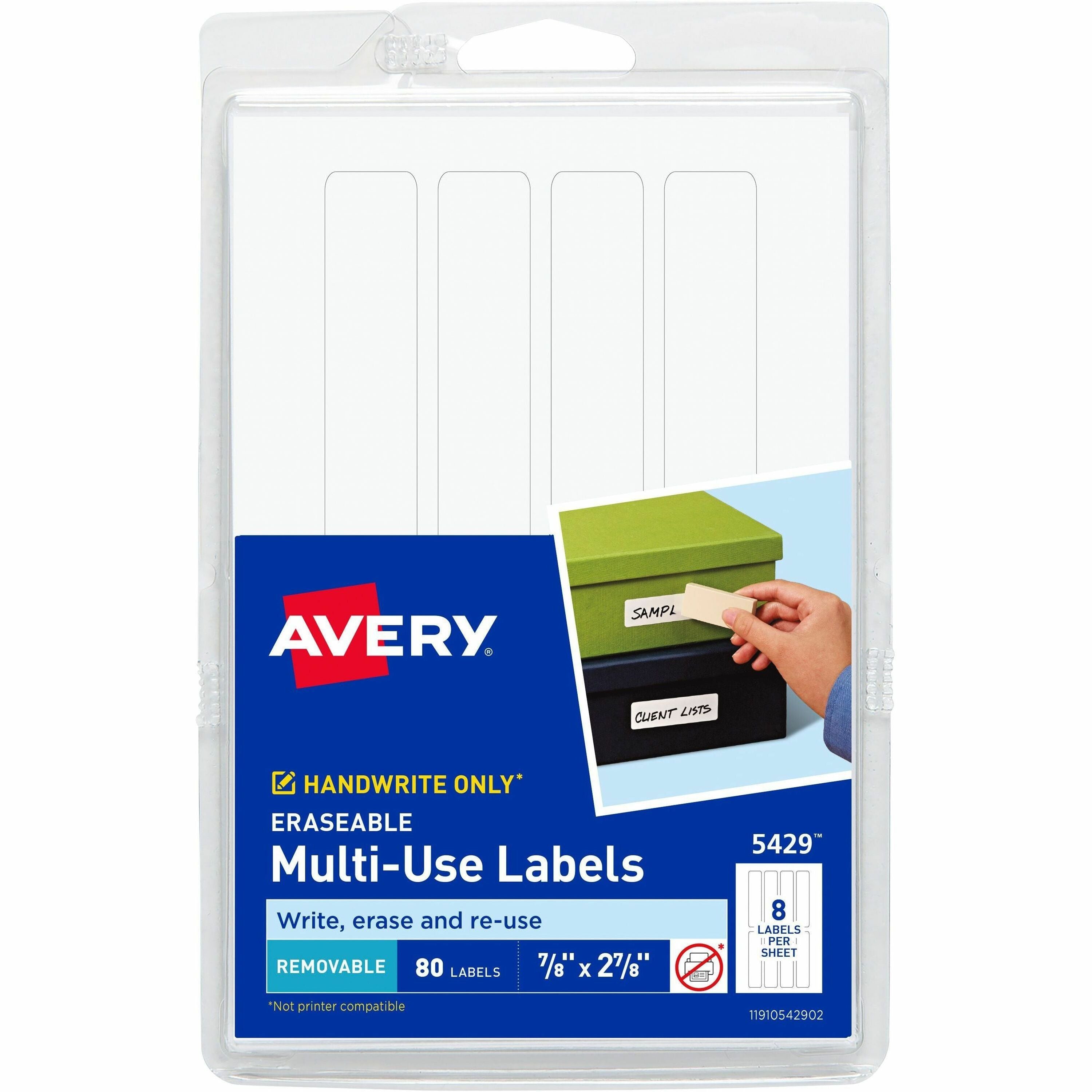 Avery&reg; Erasable Multi-Use Labels