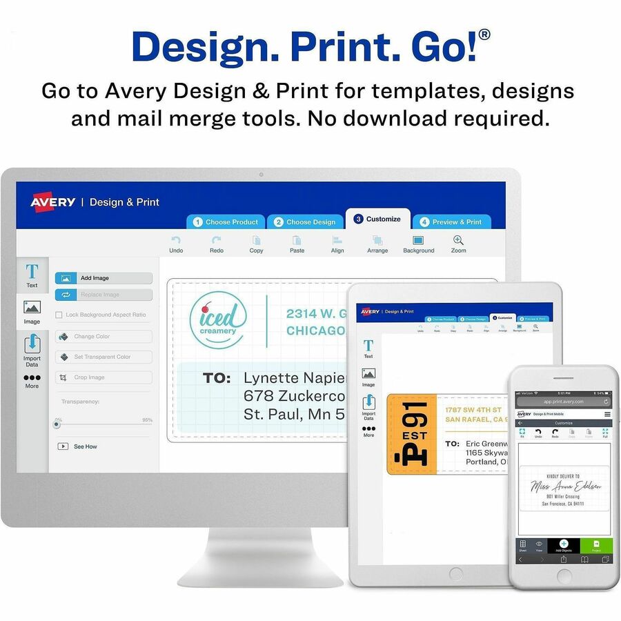 3" Height x 4" Width - Permanent Adhesive - Rectangle - Laser, Inkjet - White - Paper - 2 / Sheet - 360 Total Sheets - 720 Total Label(s) - 40/Pack - 1 Carton