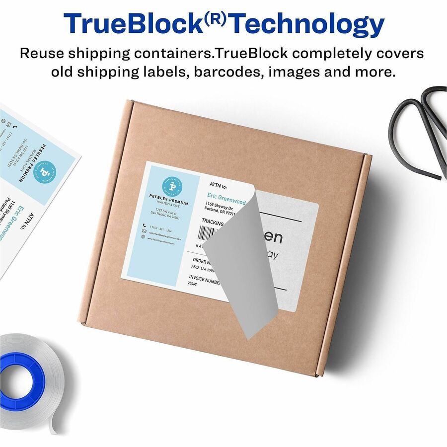 3" Height x 4" Width - Permanent Adhesive - Rectangle - Laser, Inkjet - White - Paper - 2 / Sheet - 360 Total Sheets - 720 Total Label(s) - 40/Pack - 1 Carton