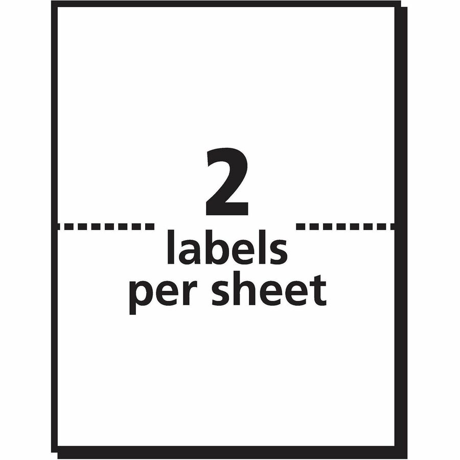 3" Height x 4" Width - Permanent Adhesive - Rectangle - Laser, Inkjet - White - Paper - 2 / Sheet - 360 Total Sheets - 720 Total Label(s) - 40/Pack - 1 Carton