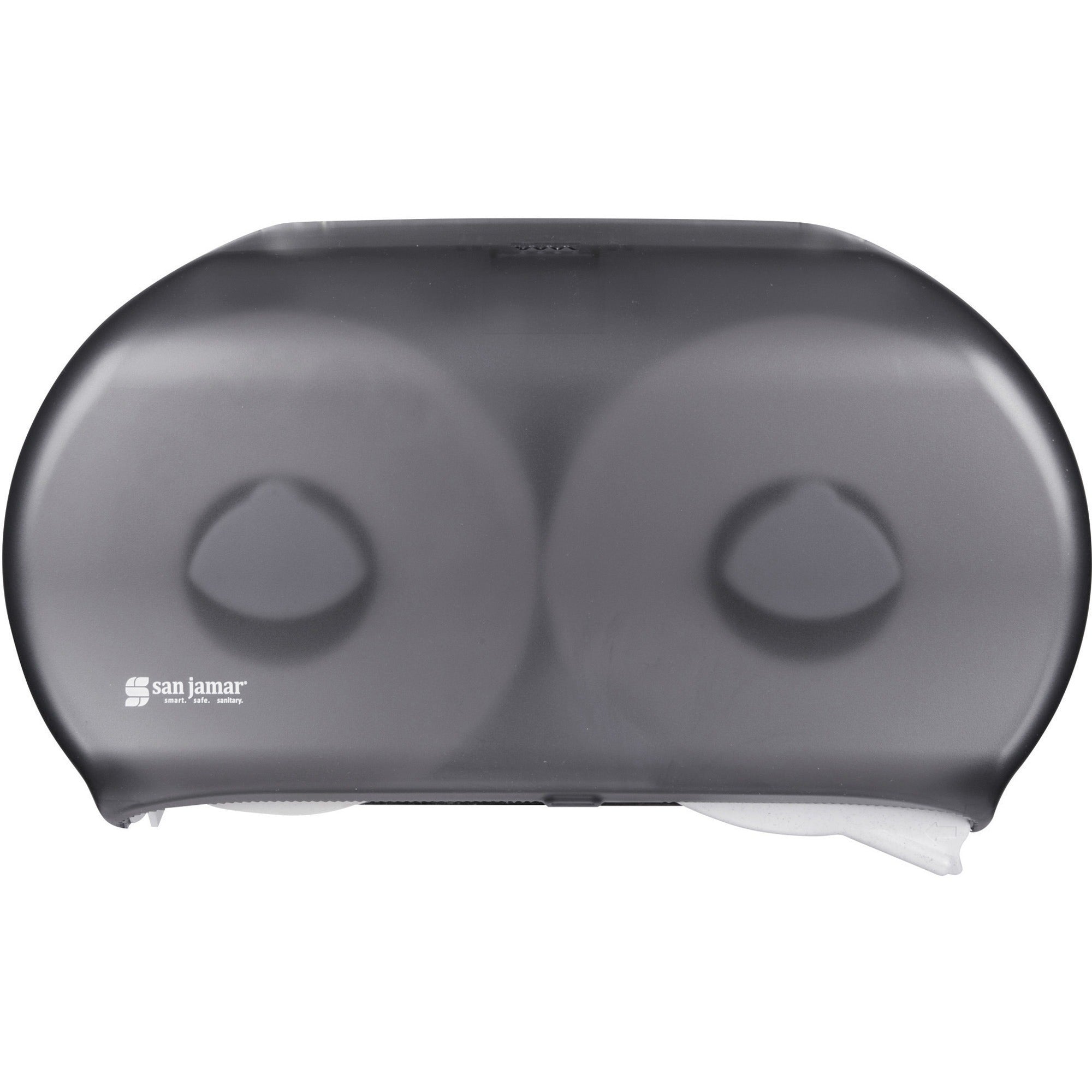 Roll Dispenser - 2 x Roll - 9" Roll Diameter - 12" Height x 19" Width x 5.3" Depth - Plastic - Pearl Black - Impact Resistant, Break Resistant, Compact, Lockable, Wall Mountable - 1 Each
