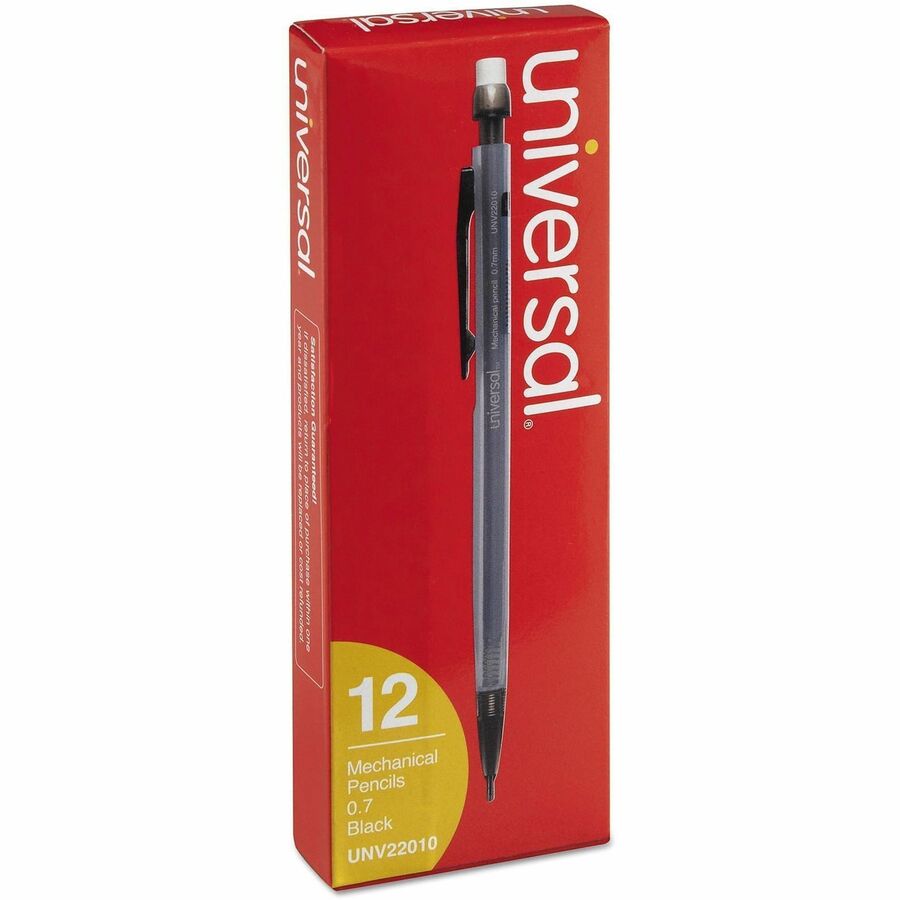 0.7 mm Black Lead - #2, HB - Refillable - Smoke Plastic, Black Barrel - 1 Dozen