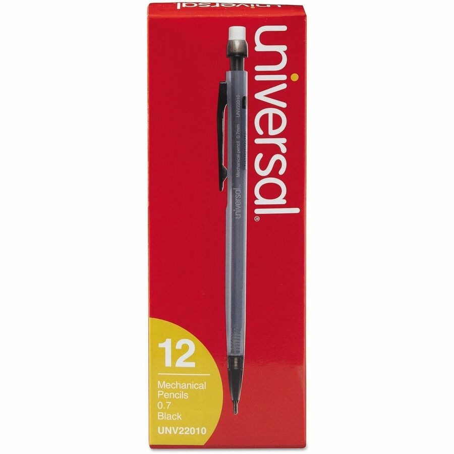 0.7 mm Black Lead - #2, HB - Refillable - Smoke Plastic, Black Barrel - 1 Dozen