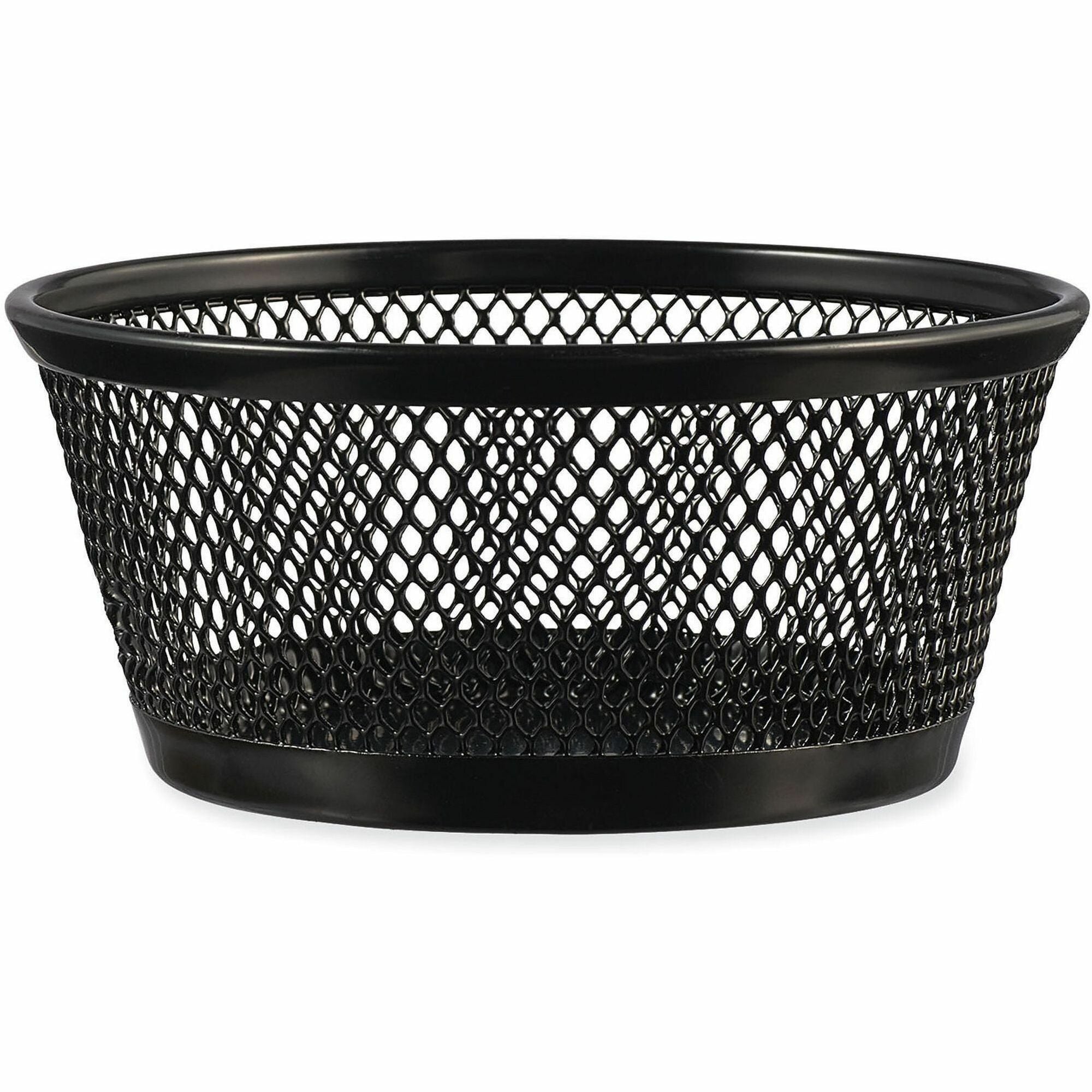1 Compartment(s) - 2" Height - Black - Wire Mesh - 1 Each