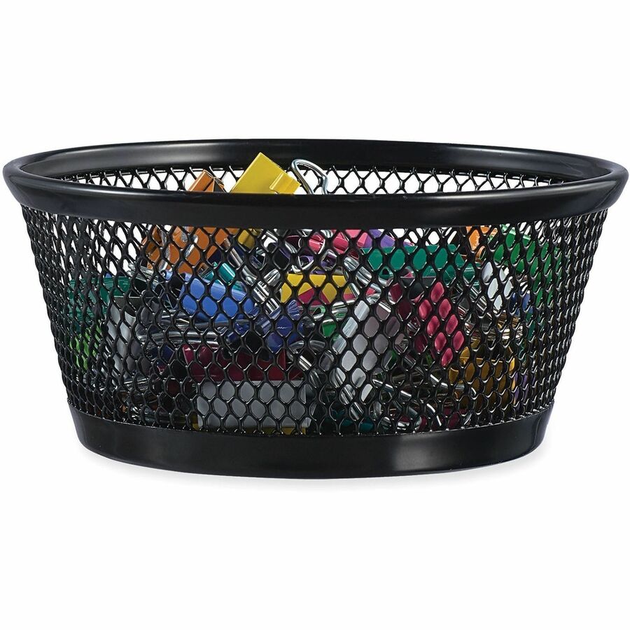 1 Compartment(s) - 2" Height - Black - Wire Mesh - 1 Each