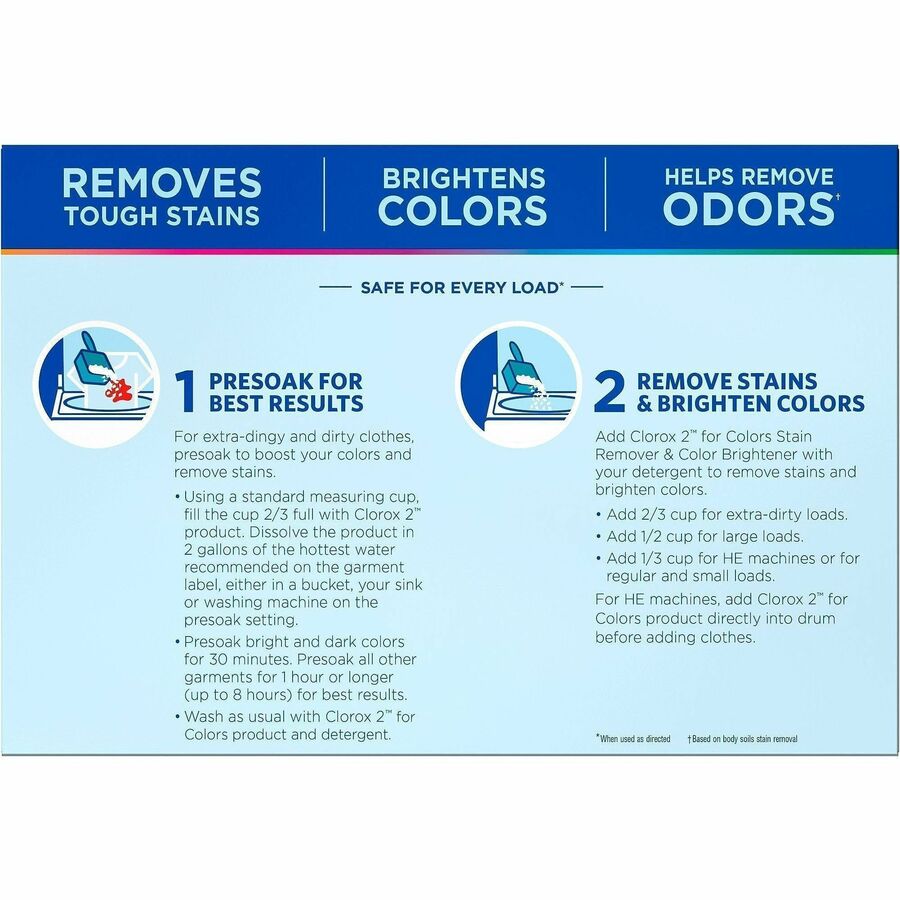Clorox for Colors Stain Remover and Color Brightener Powder - 49.20 oz (3.07 lb) - Multi - 1 Each