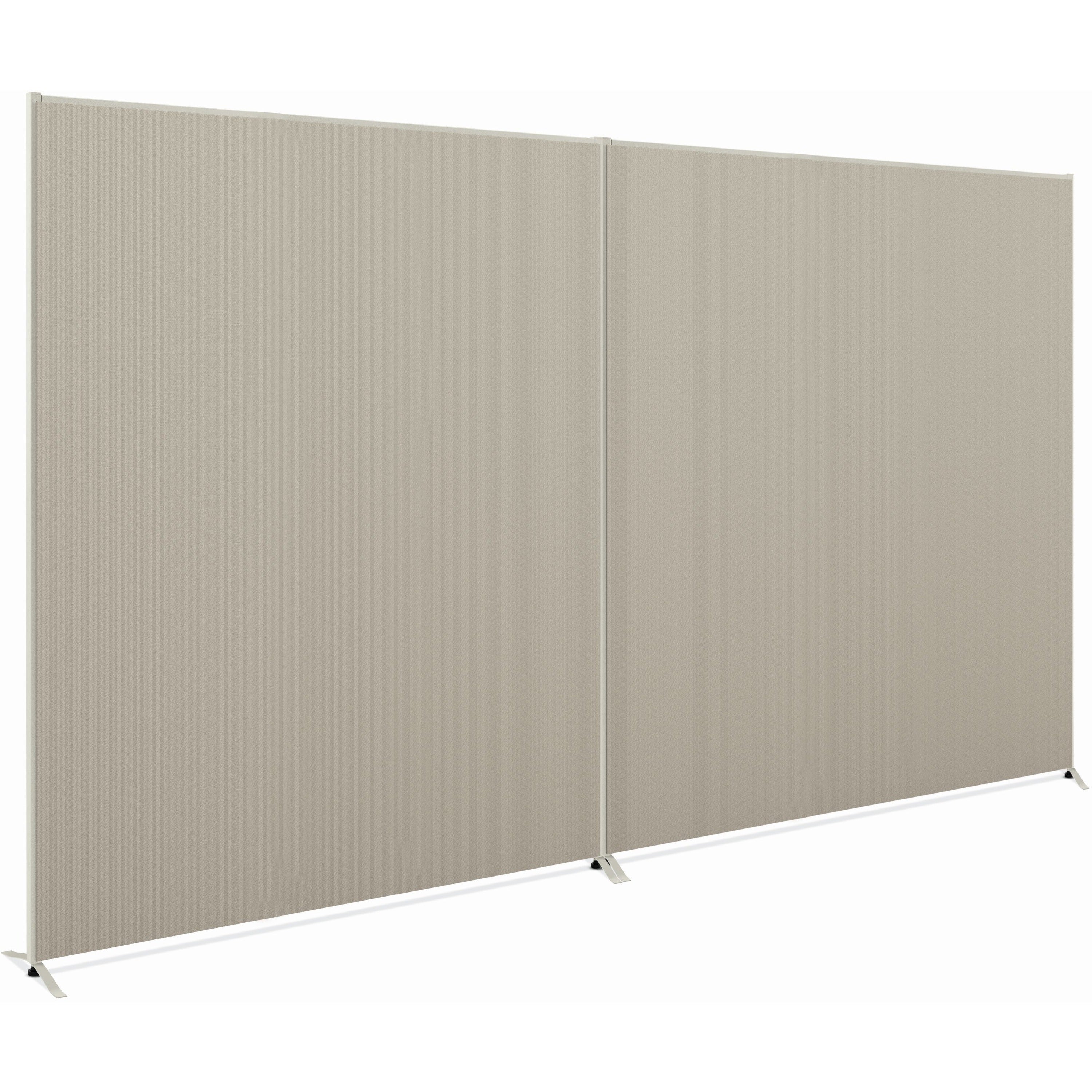 60" Width x 72" Height - Metal, Plastic, Fabric - Light Gray, Gray - 1 Each