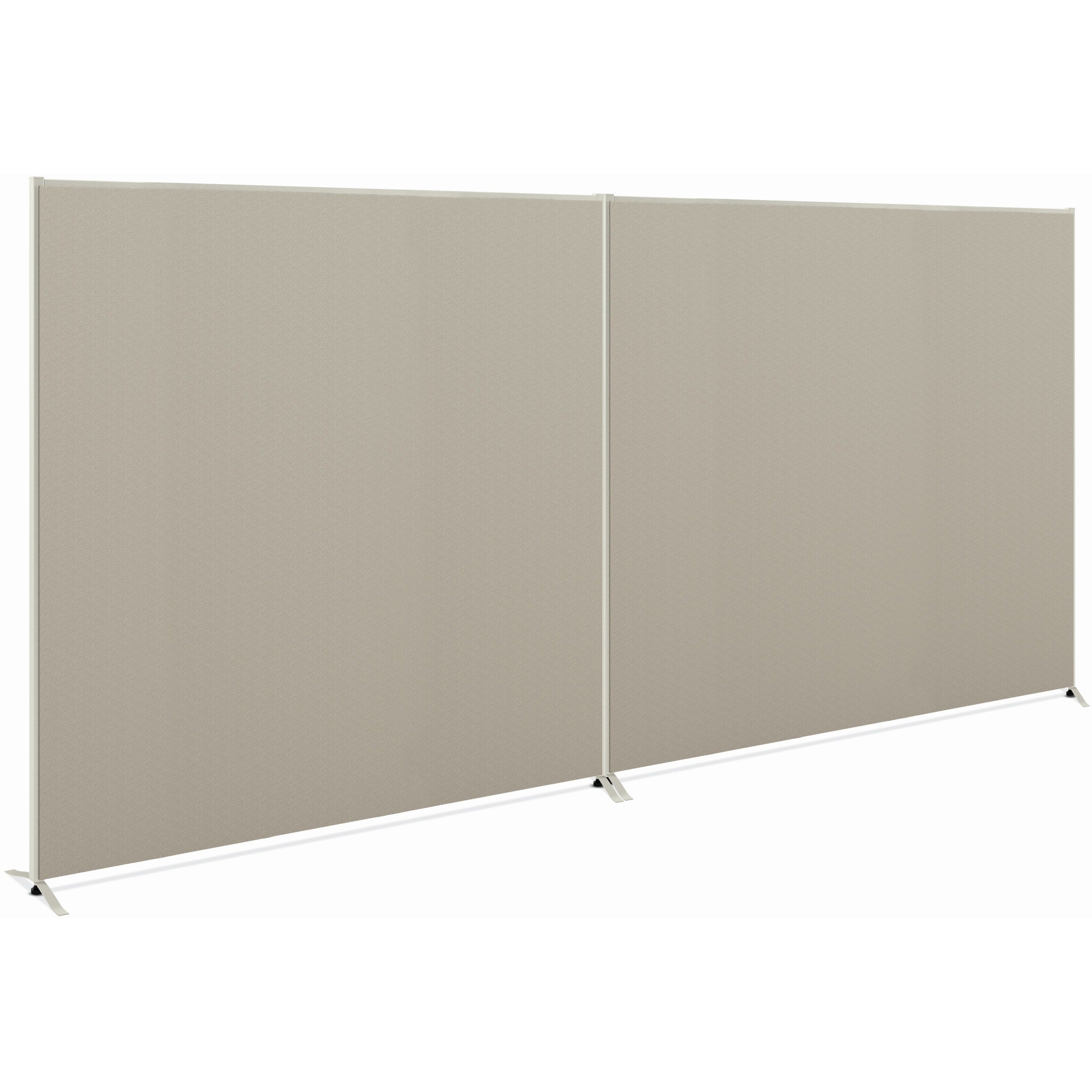 60" Width x 60" Height - Easy to Use, Upholstered, Durable, Leveling Glide, Glide - Metal, Plastic, Fabric - Light Gray, Gray - 1 Each