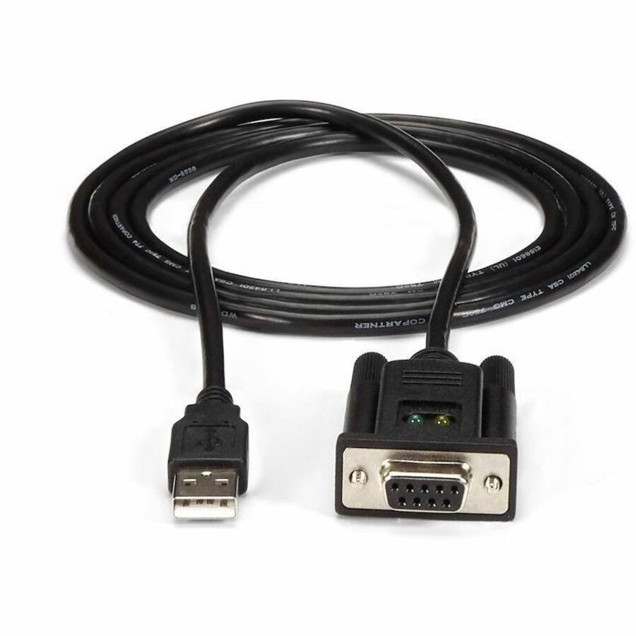 StarTech.com 1 Port USB to Null Modem RS232 DB9 Serial DCE Adapter Cable with FTDI
