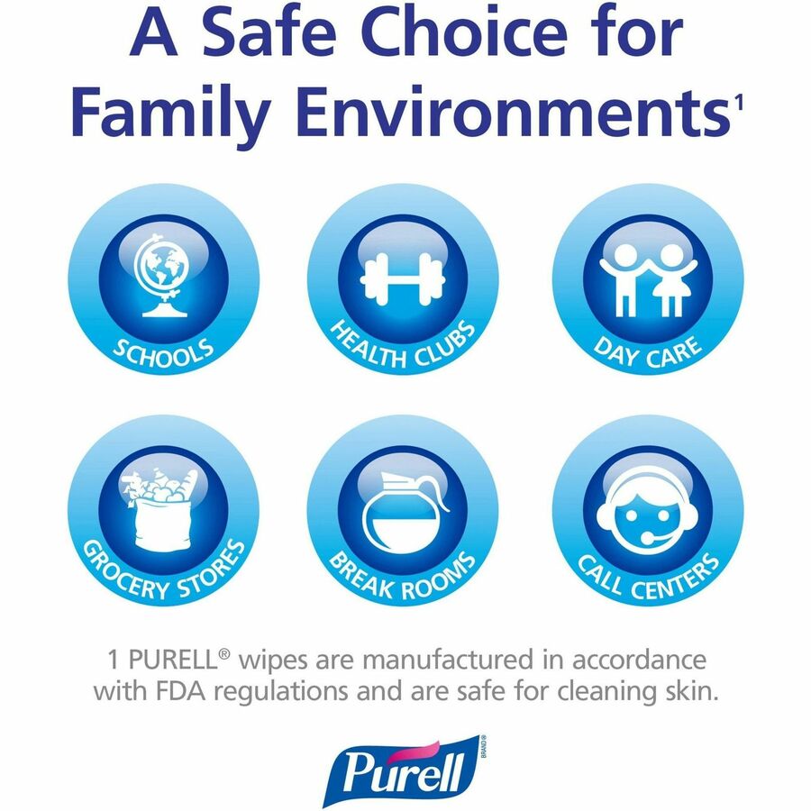 PURELL&reg; Sanitizing Wipes - WhiteTub - 270/Tub - 6 / Carton