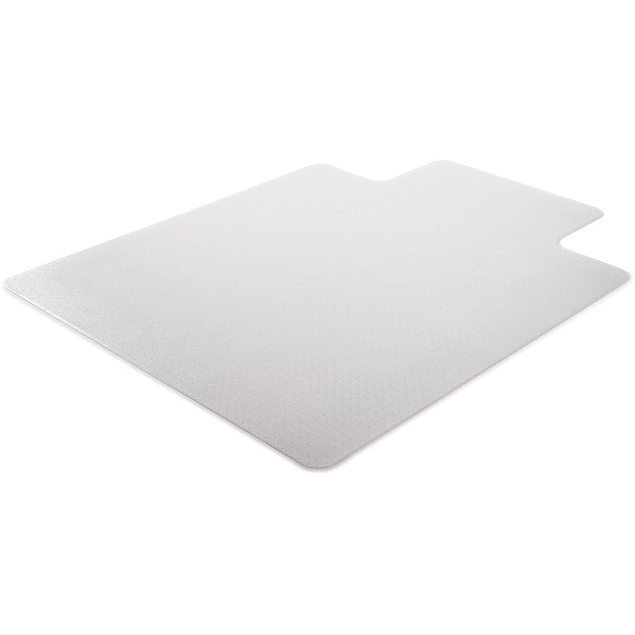 Lorell Standard Lip Low-pile Chairmat - Carpeted Floor - 48" Length x 36" Width x 0.112" Thickness - Lip Size 10" Length x 19" Width - Vinyl - Clear - 1 Each