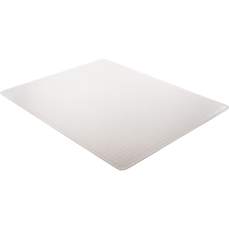 Lorell Low-pile Chairmat - Carpeted Floor - 60" Length x 46" Width x 0.112" Thickness - Rectangular - Vinyl - Clear - 1 Each