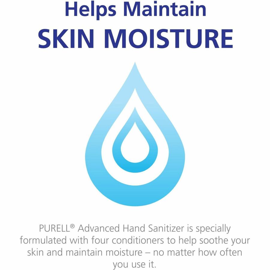 PURELL&reg; Hand Sanitizer Foam Refill - Clean Scent - 1.27 quart - Push Pump Dispenser - Skin, Hand - Moisturizing - Chemical-free - 3 / Carton
