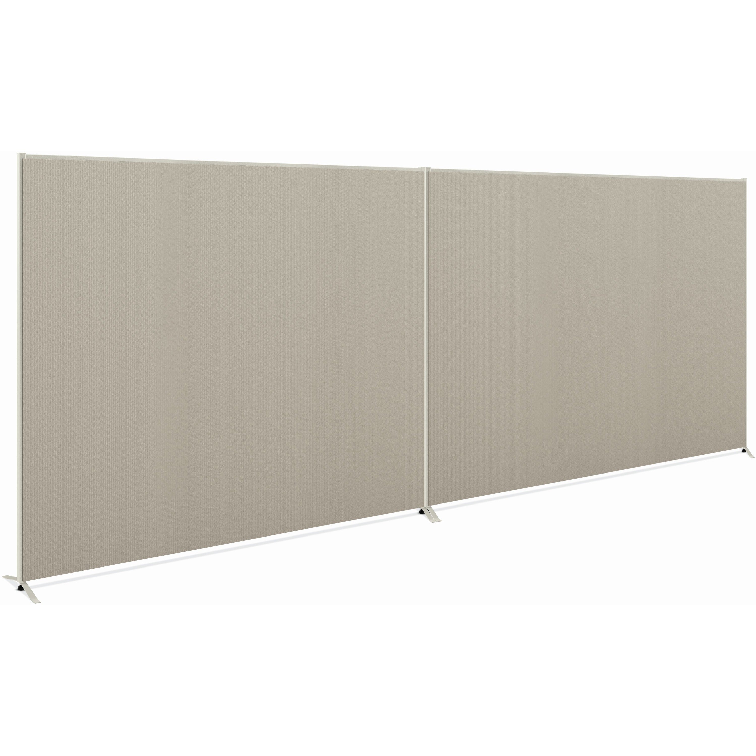 72" Width x 60" Height - Metal, Plastic, Fabric - Light Gray, Gray - 1 Each