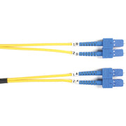 Black Box Fiber Optic Duplex Patch Network Cable, Single-Mode, 9/125 µm, SC to SC, 16.40 ft, Yellow, OFNR Jacket, 10 Gbit/s, 1 Each