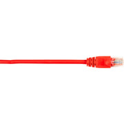 Black Box Connect Cat.5e UTP Patch Network Cable, 3 ft, RJ-45 Male/Male, 26 AWG, Red, Gold Plated Contacts, Snagless Boot, 1 Each