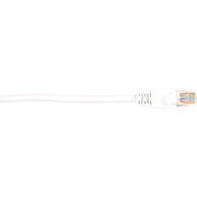 Black Box Connect Cat.5e UTP Patch Network Cable, 15 ft, RJ-45 Male/Male, 1 Gbit/s, Gold Plated Contacts, 26 AWG, White, Snagless Boot, 1 Each