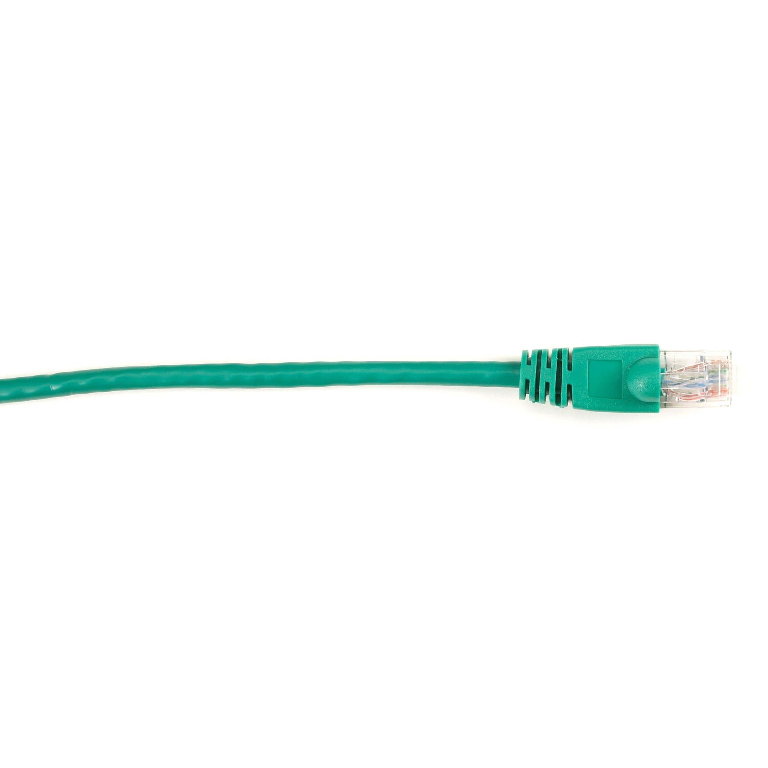 Black Box Connect Cat6 UTP Patch Cable, 3 ft, RJ-45 Male to Male, 26 AWG, Green, Gold Plated Contacts, Snagless Boot, 1 Each