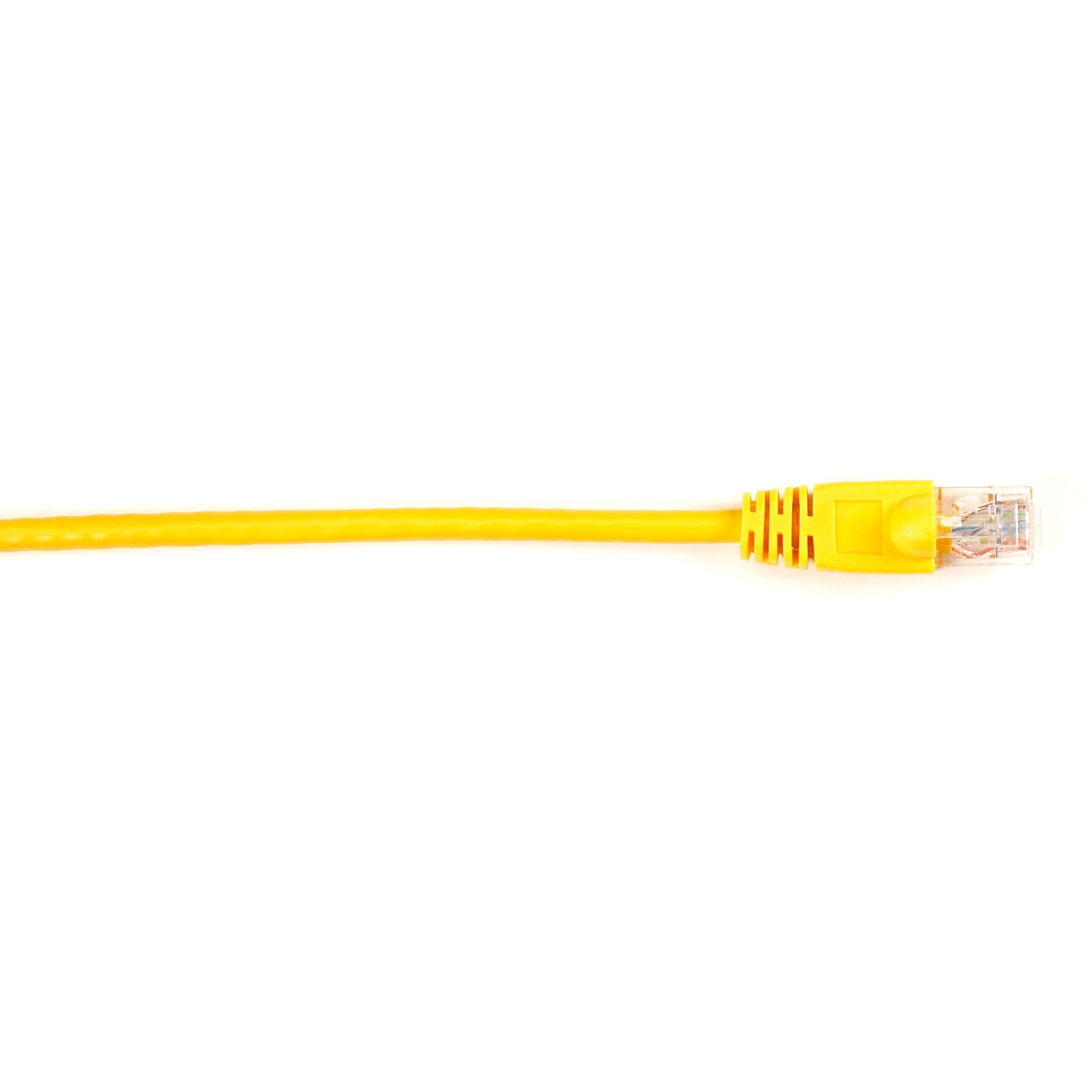 Black Box Connect Cat.6 UTP Patch Network Cable, 5 ft, RJ-45 Male to Male, 26 AWG, Gold Plated Contacts, Snagless Boot, Yellow, 1 Each