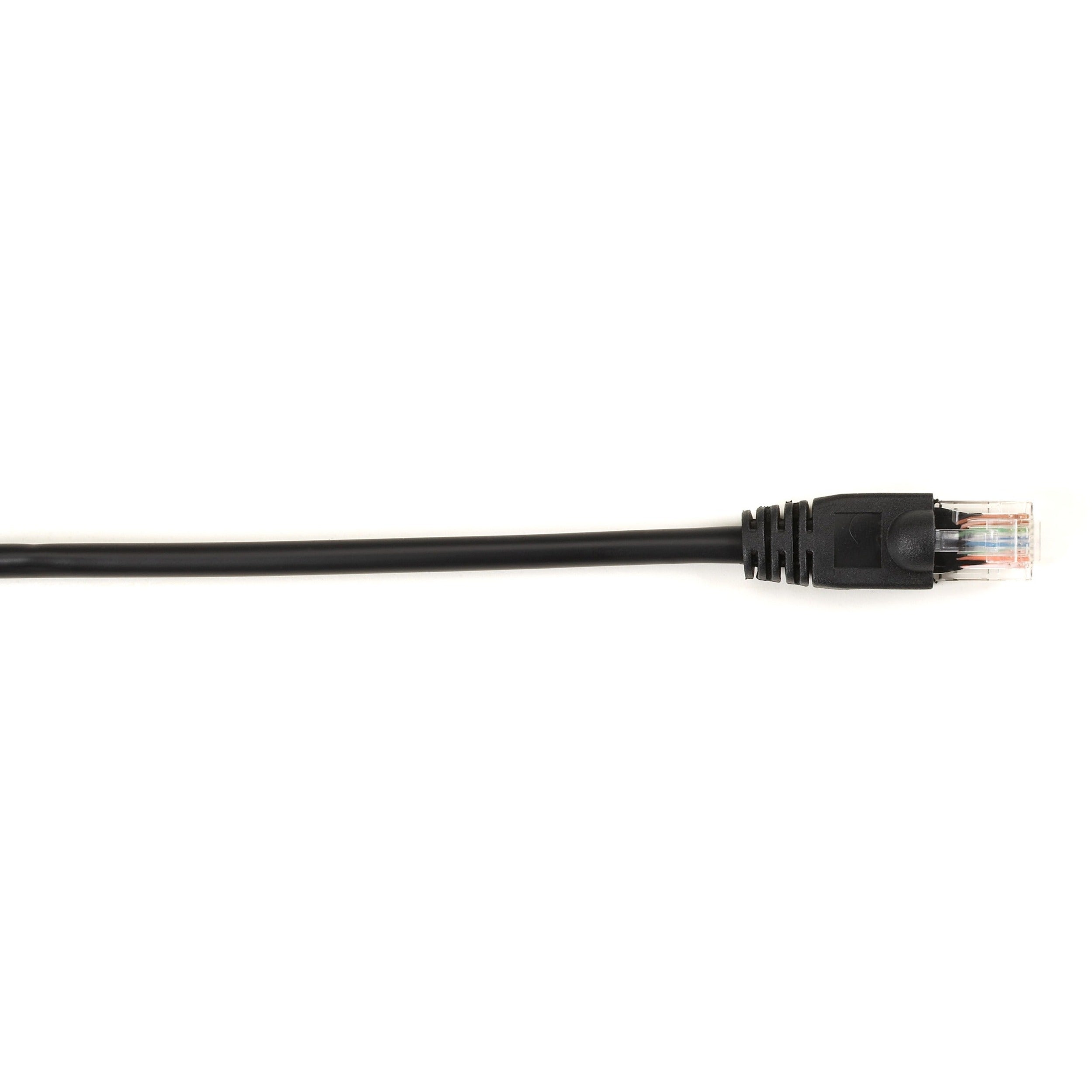 Black Box Connect Cat.6 UTP Patch Network Cable, 3 ft, RJ-45 Male to Male, 1 Gbit/s, Gold Plated Contacts, 26 AWG, Snagless Boot, Black, 1 Each