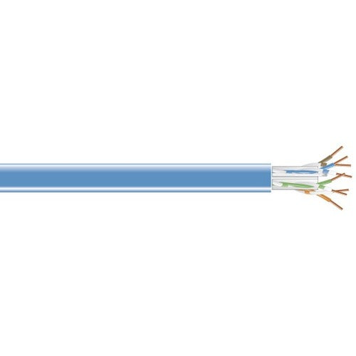 Black Box CAT5e 100-MHz Solid Bulk Cable - 1000 ft Category 5e Network Cable for Network Device - First End: Bare Wire - Second End: Bare Wire - CM - 24 AWG - Blue - 1 Each