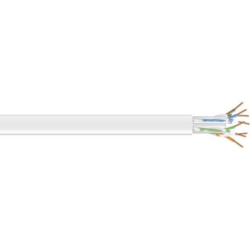 Black Box CAT5e 100-MHz Solid Bulk Cable - 1000 ft Category 5e Network Cable for Network Device - First End: Bare Wire - Second End: Bare Wire - CM - 24 AWG - White - 1 Each
