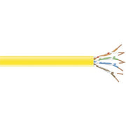 Black Box CAT6 250-MHz Solid Bulk Cable - 1000 ft Category 6 Network Cable for Network Device - First End: Bare Wire - Second End: Bare Wire - CM - 24 AWG - Yellow - 1 Each