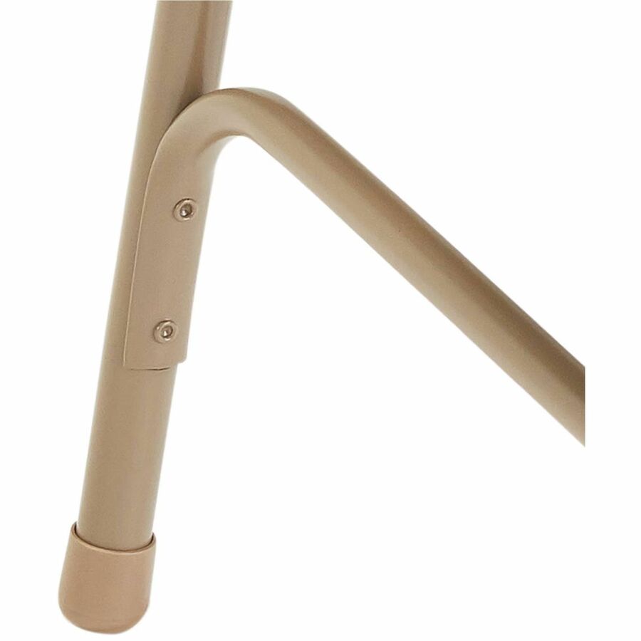 NPS® 300 Series Deluxe All-Steel Triple Brace Double Hinge Folding Chair, Pack of 4, Surface Color: Beige, Frame Color: Beige