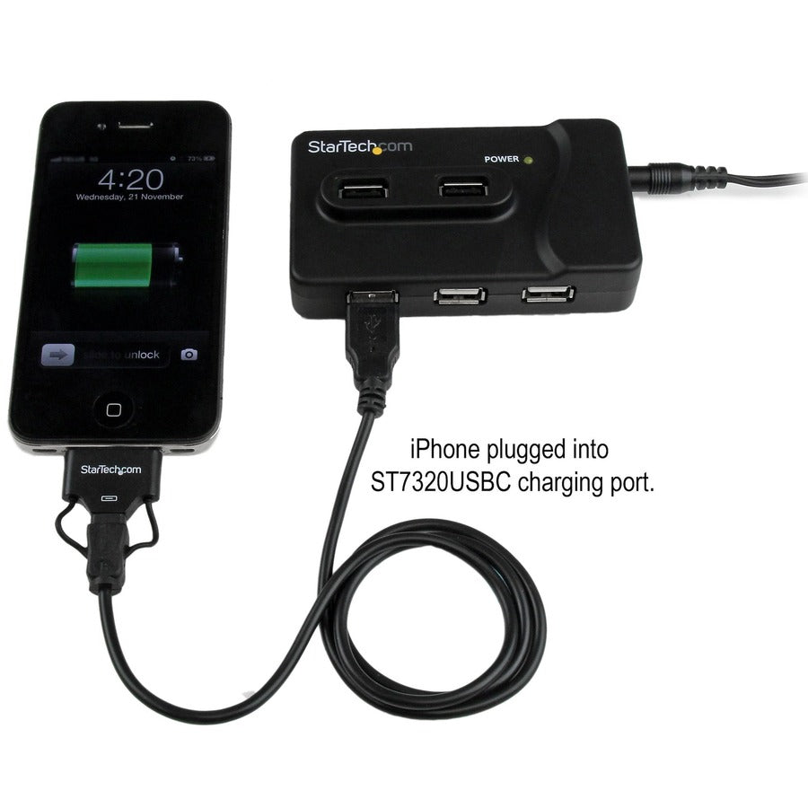 StarTech.com 6-port USB 3.0/2.0 Combo Hub with Charging Port